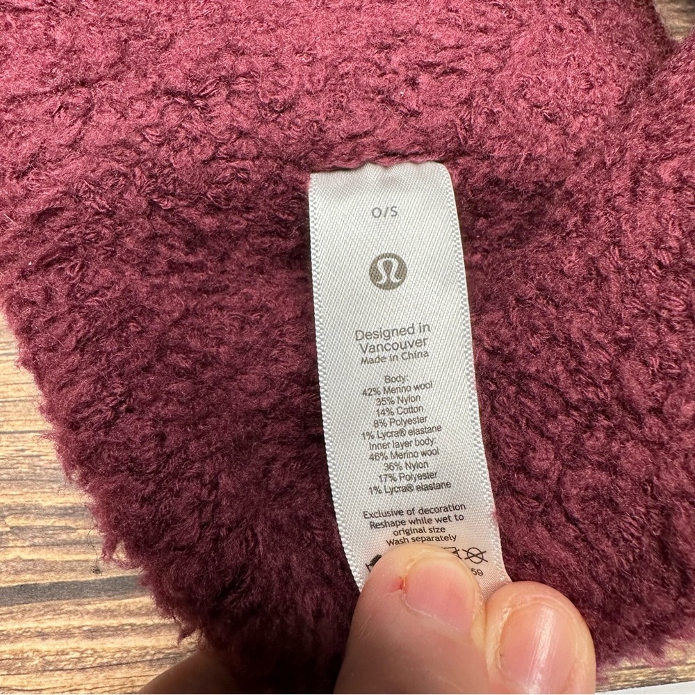 NWT Lululemon Ombre Knit Textured Ear Warmer ONE SIZE (Red Merlot) - Picture 9 of 12